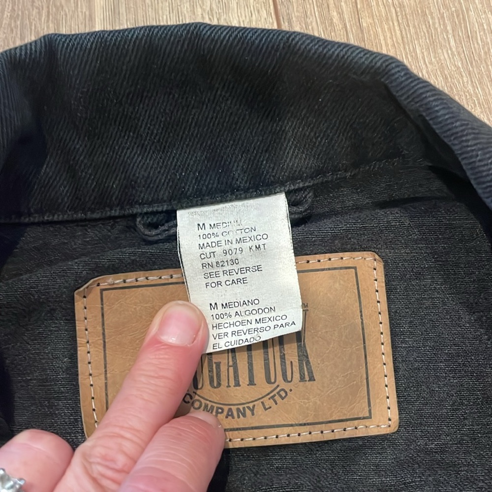 Great Oversized Black Denim Jacket - image 5